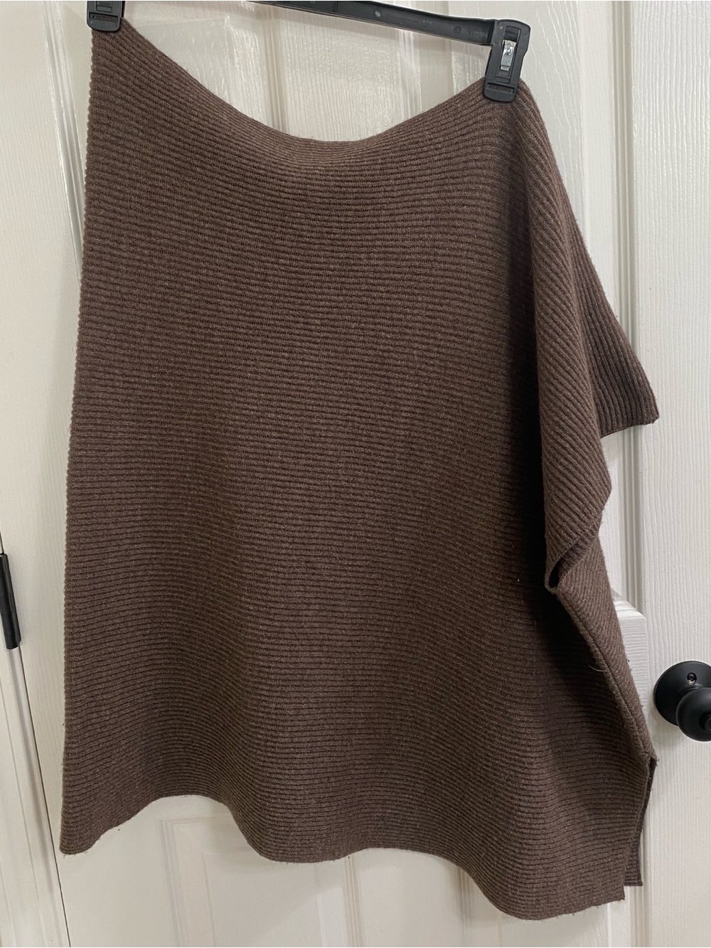 Vince Wool Cashmere Poncho Sweater Top in Brown - Size Large